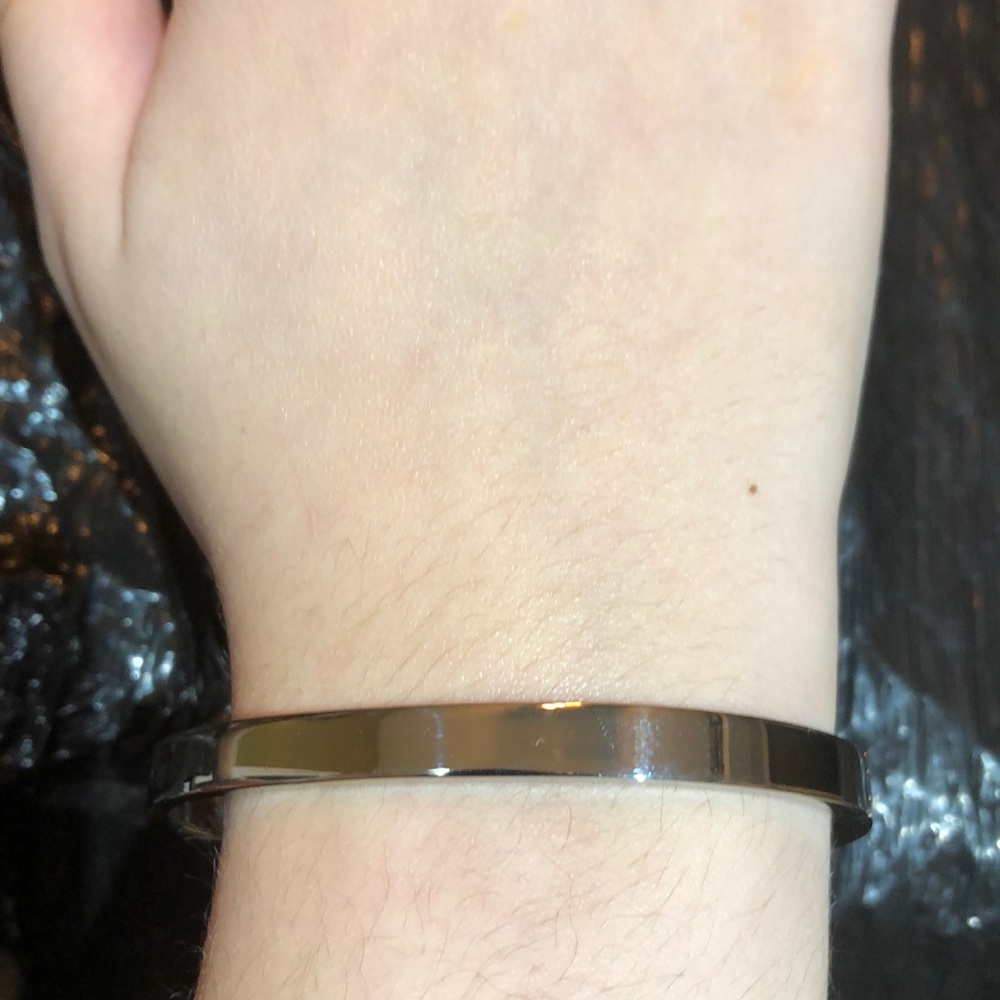 Sterling Silver Square Bangle With Flat Closure - image 4